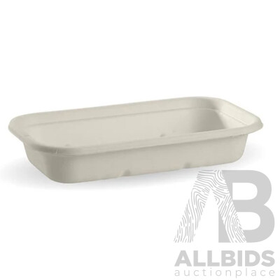 BioCane 750mL White Takeaway Bases (500pcs/Box) - Lot of 5