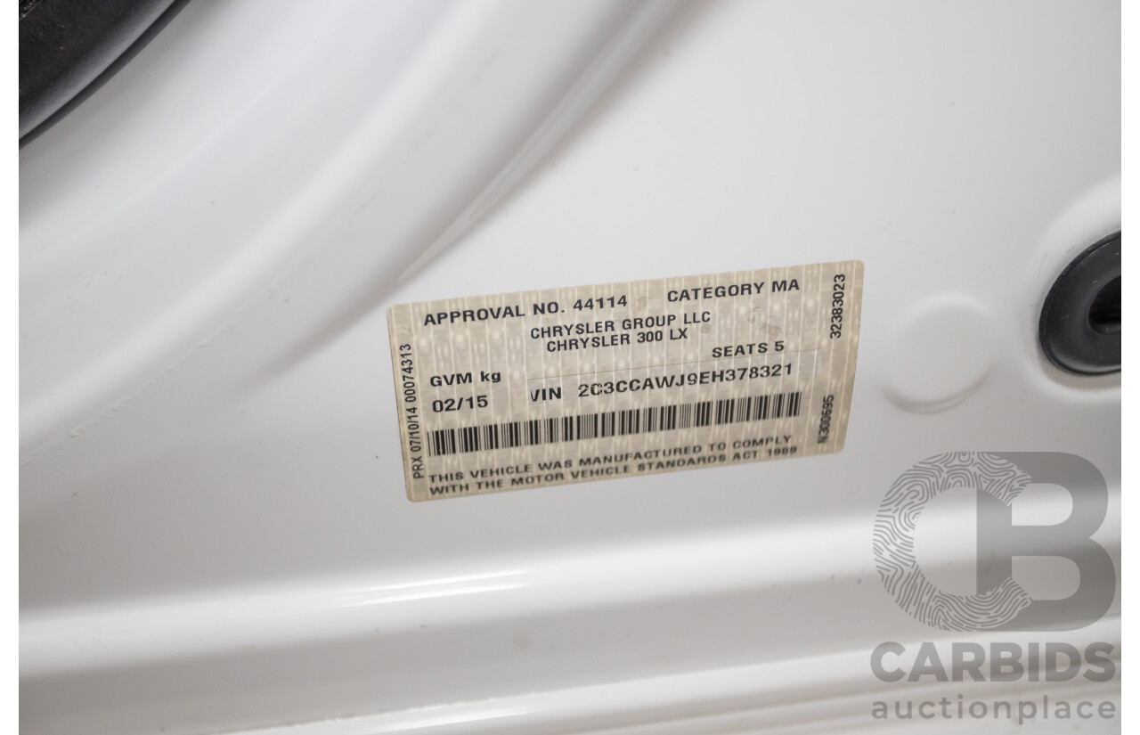 2/2015 Chrysler 300 SRT8 Core 4d Sedan Bright White V8 6.4L