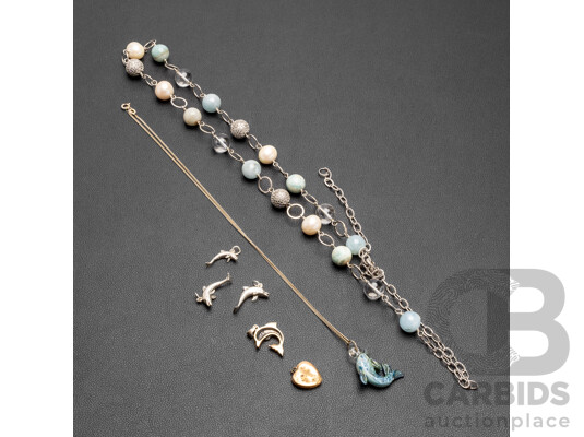 Collection of Gold Lined & Sterling Silver Jewellery