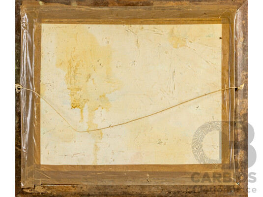 Carr (20th Century), Sailboat, Vintage Oil on Canvas Board, 55H x 65W cm (frame)