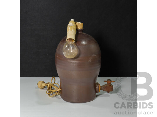 Hand Made Bendigo Pottery Stoneware Table Lamp