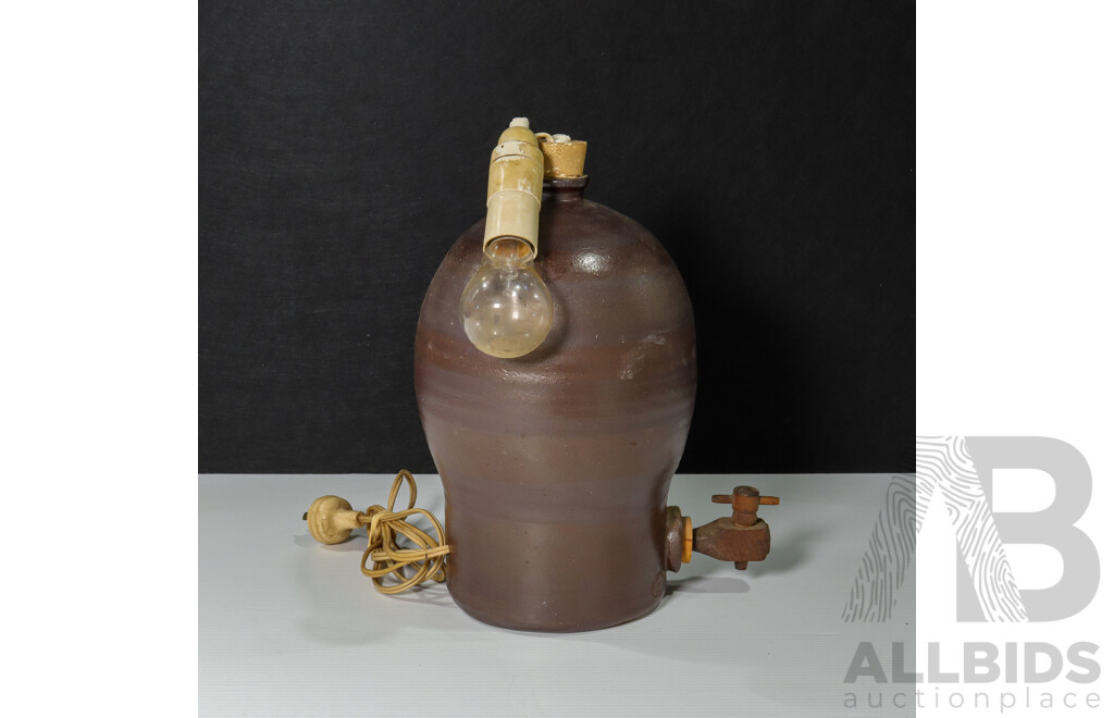 Hand Made Bendigo Pottery Stoneware Table Lamp