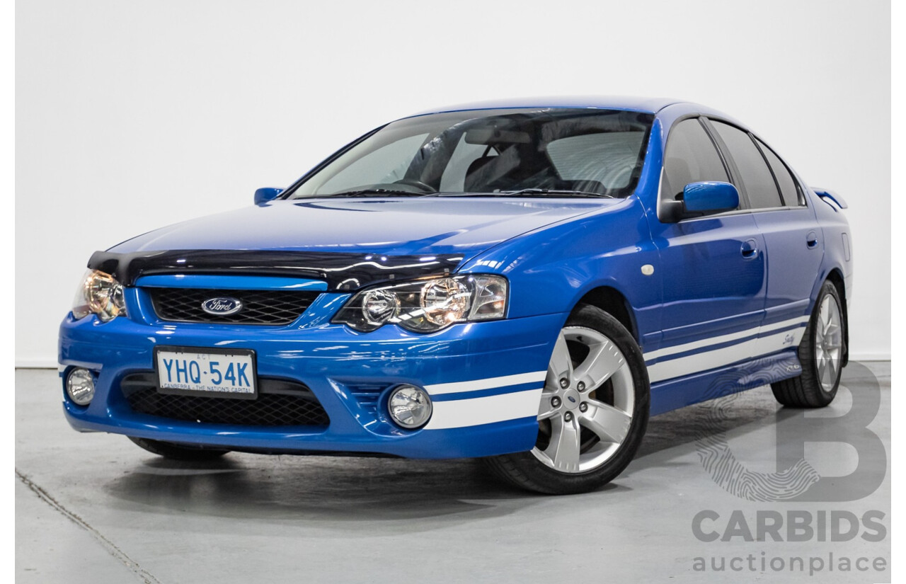 4/2006 Ford Falcon XR6 BF 4d Sedan Shockwave Mica Blue V6 4.0L