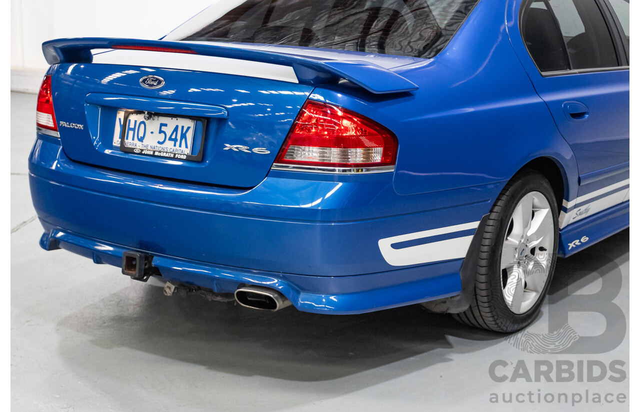 4/2006 Ford Falcon XR6 BF 4d Sedan Shockwave Mica Blue V6 4.0L