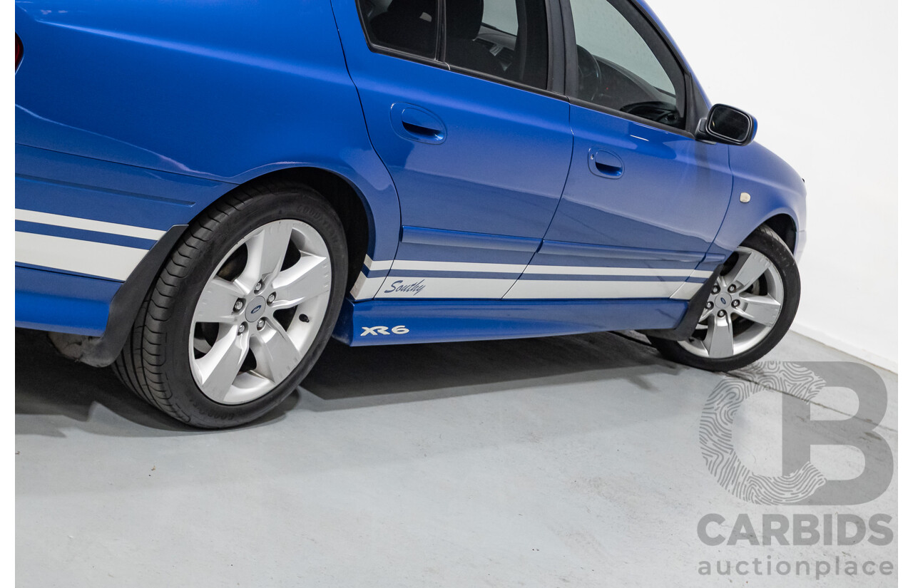 4/2006 Ford Falcon XR6 BF 4d Sedan Shockwave Mica Blue V6 4.0L