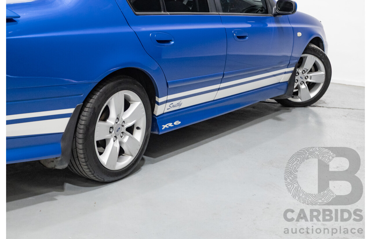 4/2006 Ford Falcon XR6 BF 4d Sedan Shockwave Mica Blue V6 4.0L