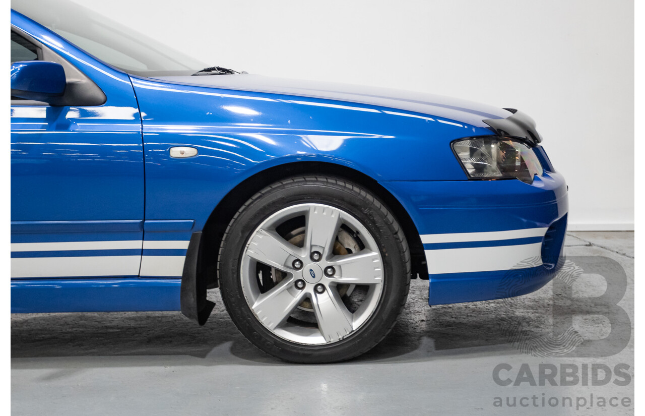 4/2006 Ford Falcon XR6 BF 4d Sedan Shockwave Mica Blue V6 4.0L