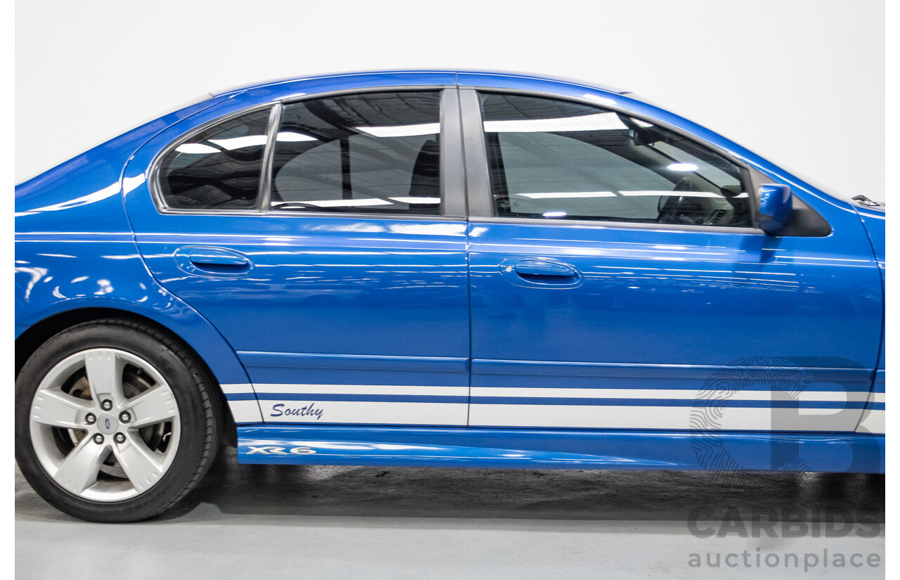 4/2006 Ford Falcon XR6 BF 4d Sedan Shockwave Mica Blue V6 4.0L