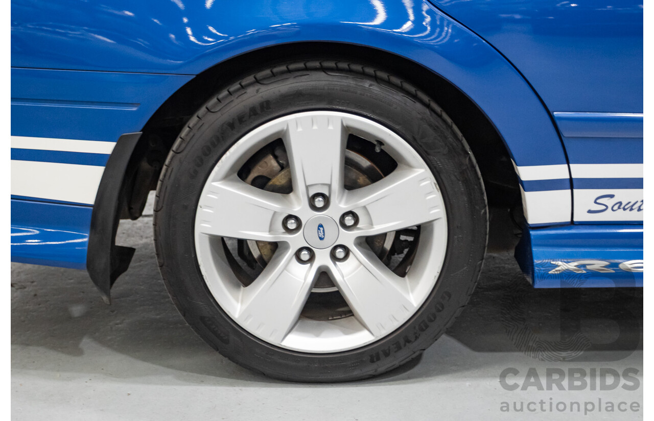 4/2006 Ford Falcon XR6 BF 4d Sedan Shockwave Mica Blue V6 4.0L