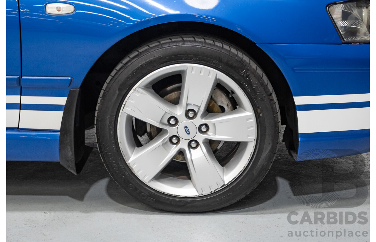 4/2006 Ford Falcon XR6 BF 4d Sedan Shockwave Mica Blue V6 4.0L