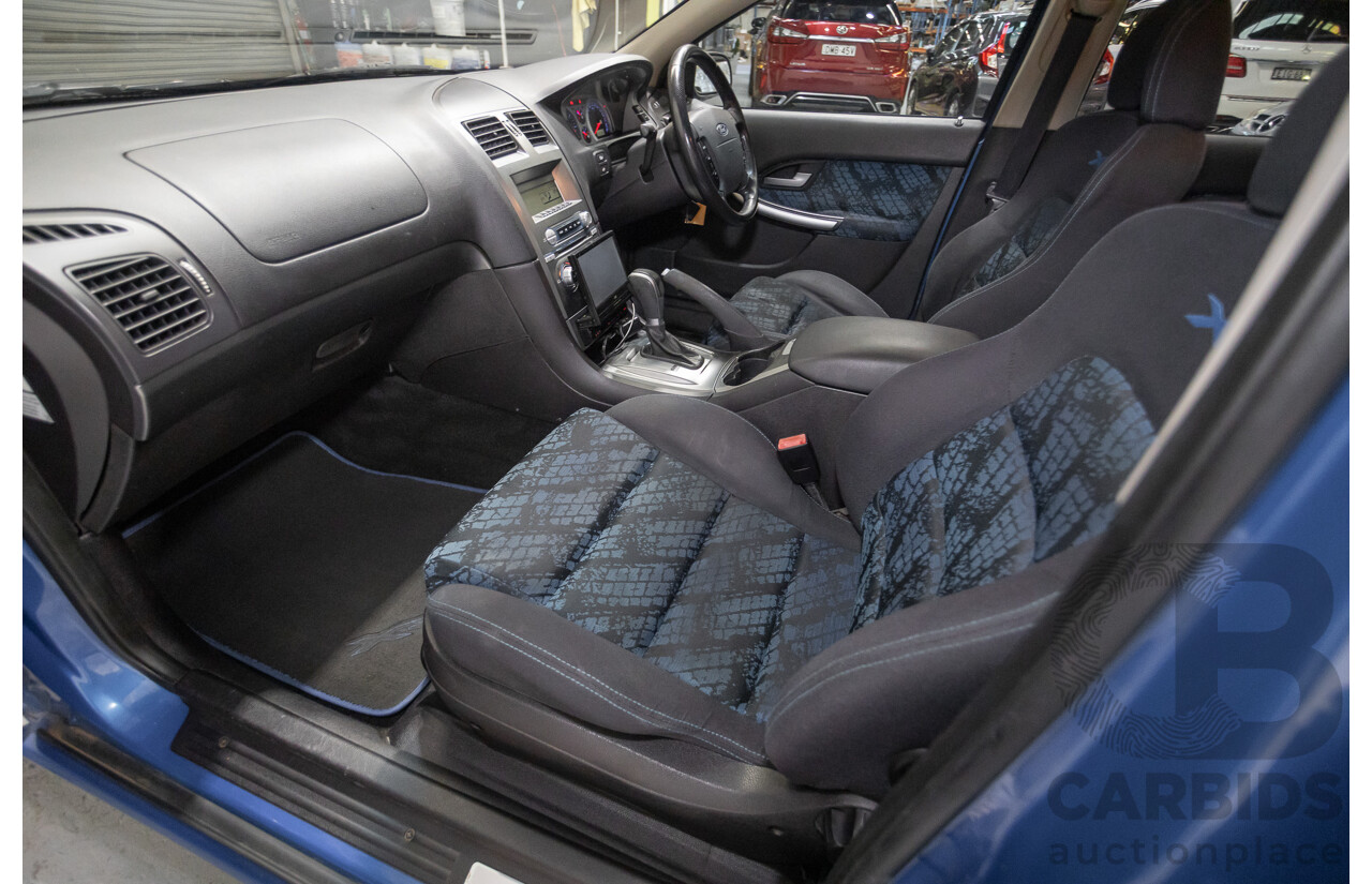 4/2006 Ford Falcon XR6 BF 4d Sedan Shockwave Mica Blue V6 4.0L