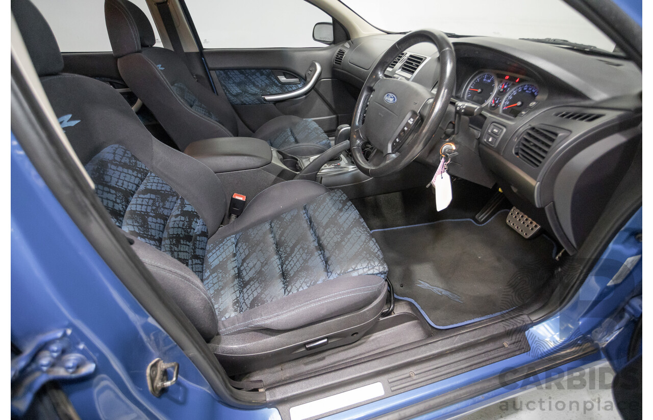 4/2006 Ford Falcon XR6 BF 4d Sedan Shockwave Mica Blue V6 4.0L