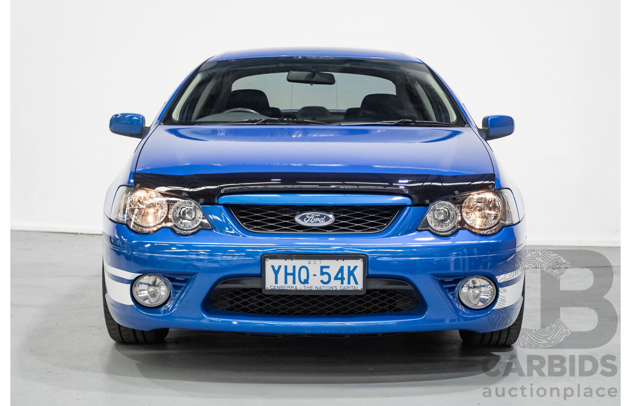4/2006 Ford Falcon XR6 BF 4d Sedan Shockwave Mica Blue V6 4.0L