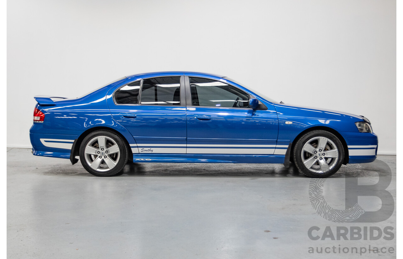 4/2006 Ford Falcon XR6 BF 4d Sedan Shockwave Mica Blue V6 4.0L