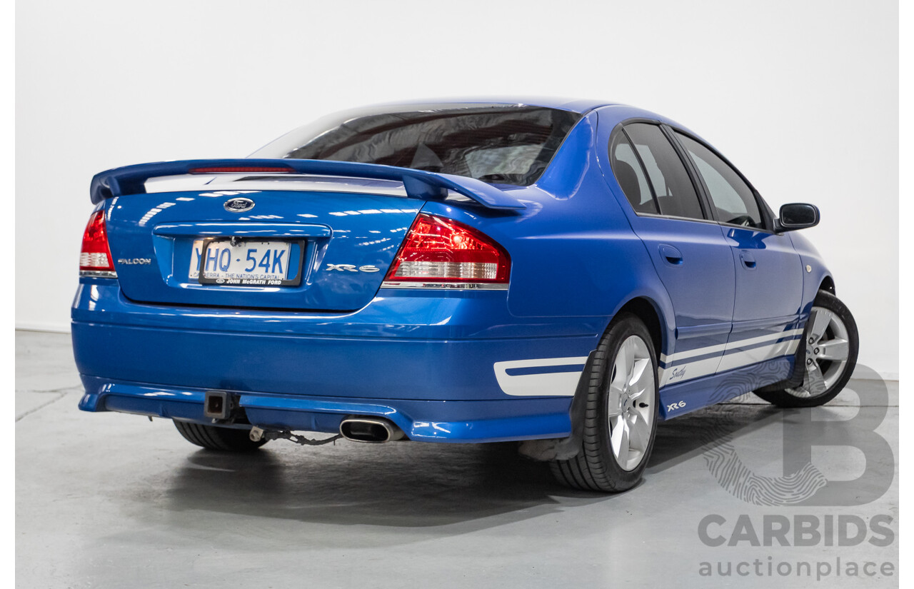 4/2006 Ford Falcon XR6 BF 4d Sedan Shockwave Mica Blue V6 4.0L