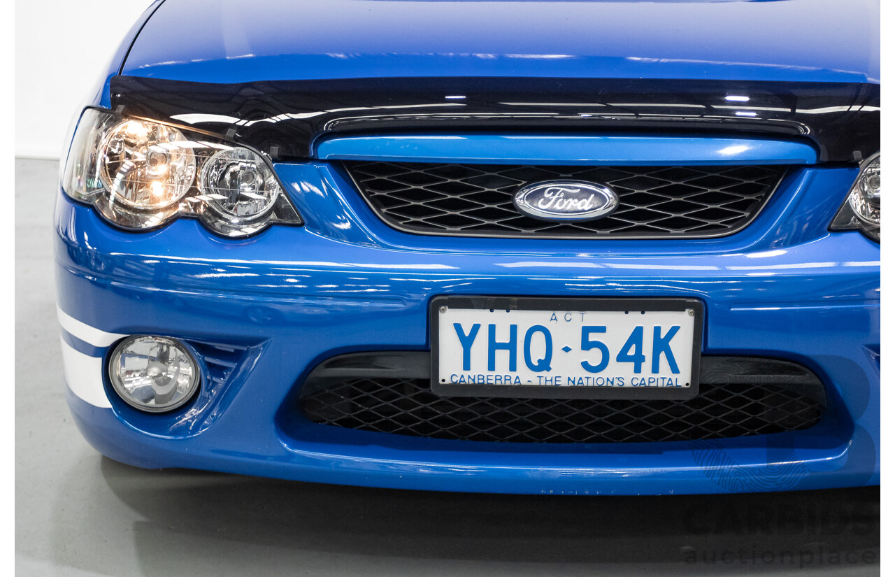 4/2006 Ford Falcon XR6 BF 4d Sedan Shockwave Mica Blue V6 4.0L