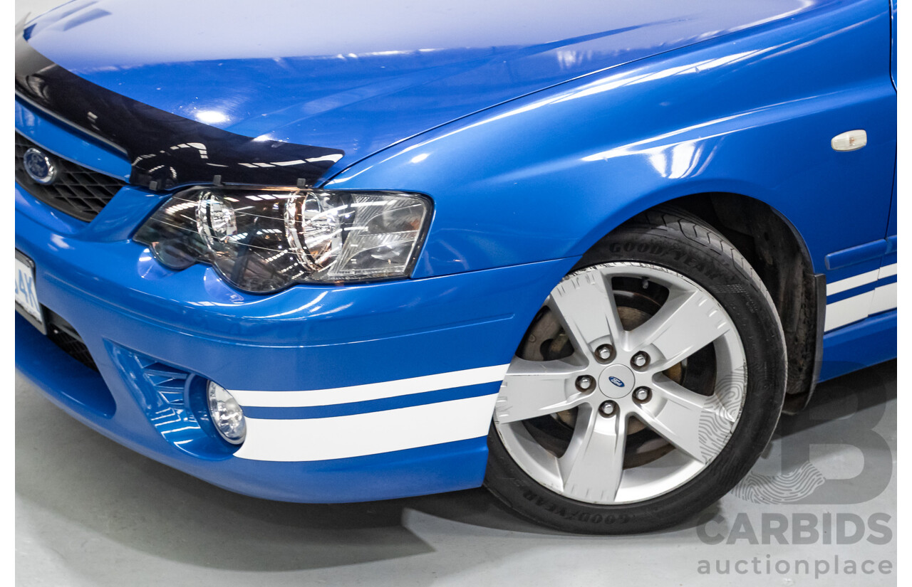 4/2006 Ford Falcon XR6 BF 4d Sedan Shockwave Mica Blue V6 4.0L