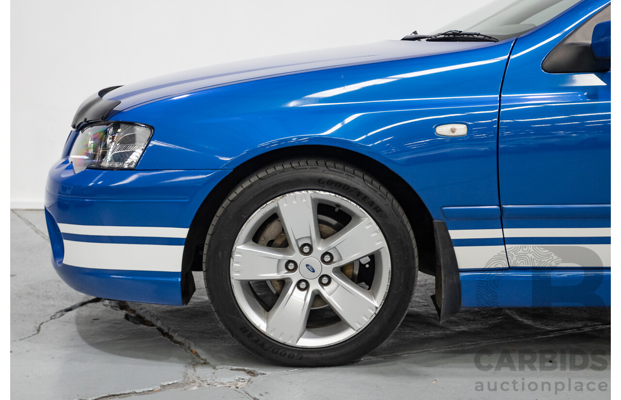 4/2006 Ford Falcon XR6 BF 4d Sedan Shockwave Mica Blue V6 4.0L