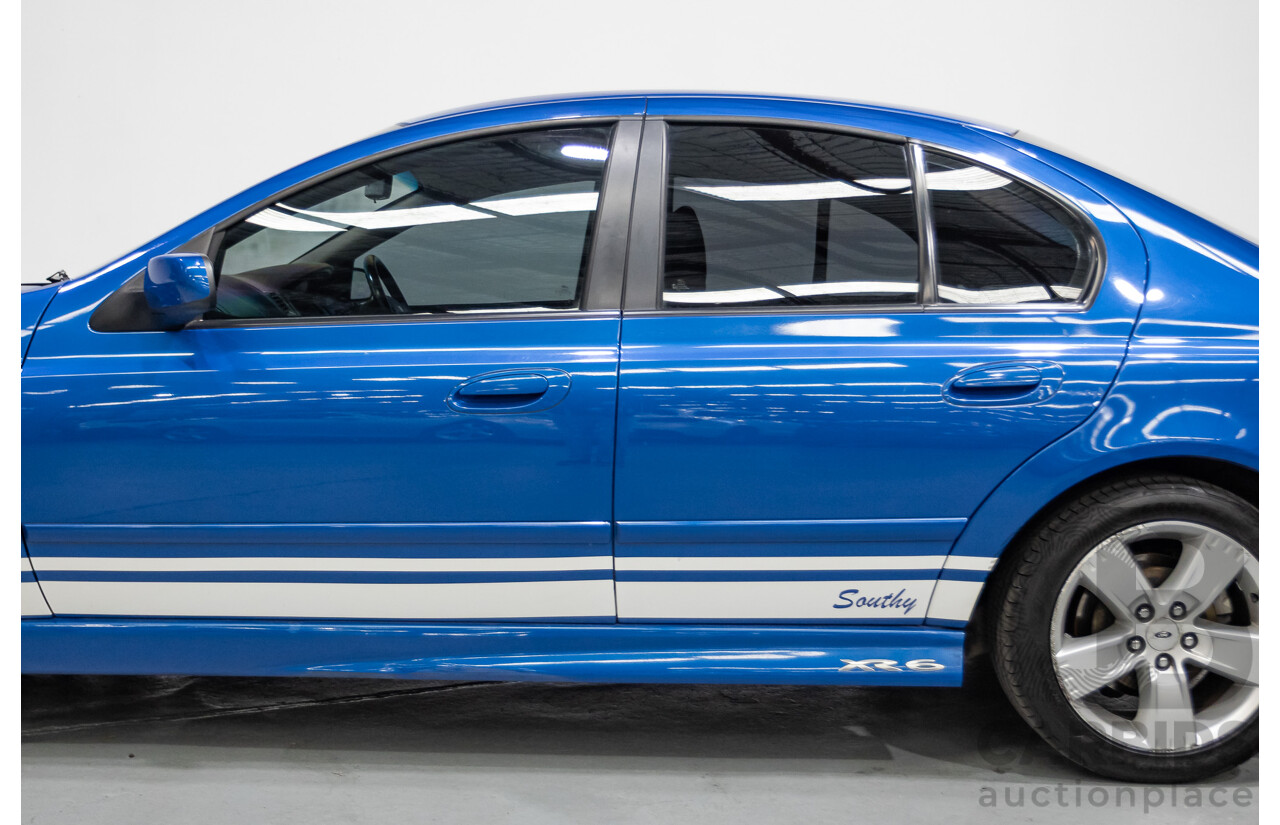 4/2006 Ford Falcon XR6 BF 4d Sedan Shockwave Mica Blue V6 4.0L