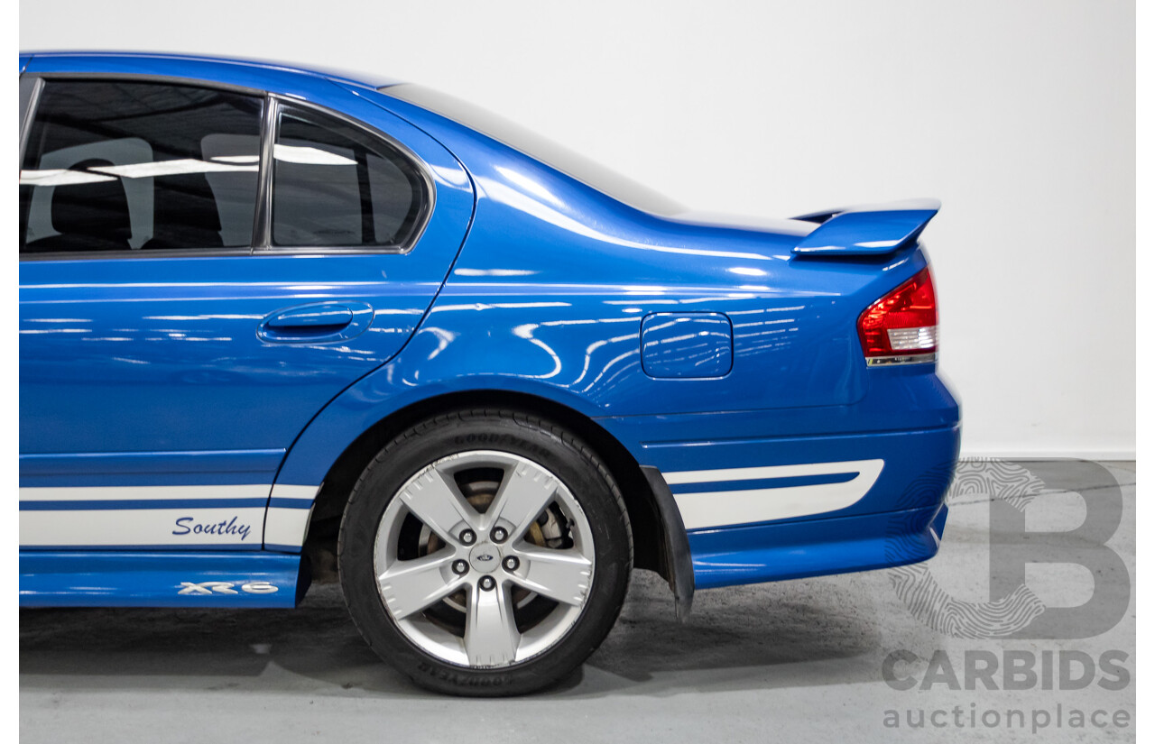 4/2006 Ford Falcon XR6 BF 4d Sedan Shockwave Mica Blue V6 4.0L