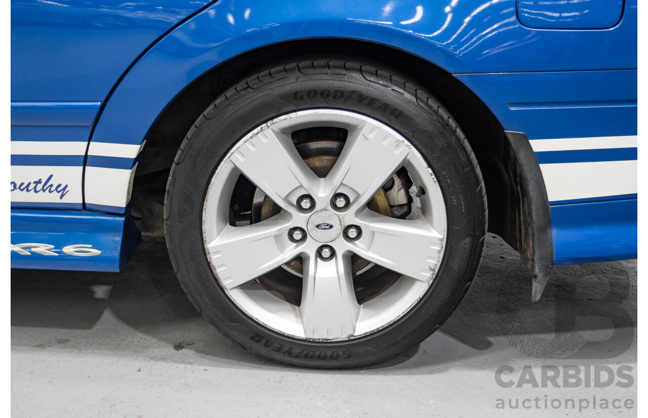 4/2006 Ford Falcon XR6 BF 4d Sedan Shockwave Mica Blue V6 4.0L