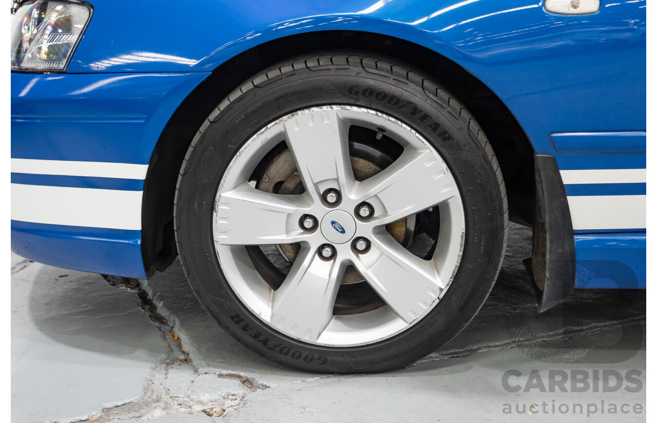 4/2006 Ford Falcon XR6 BF 4d Sedan Shockwave Mica Blue V6 4.0L