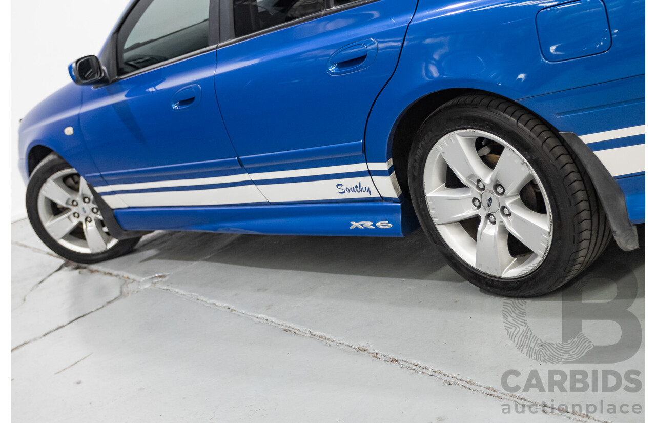 4/2006 Ford Falcon XR6 BF 4d Sedan Shockwave Mica Blue V6 4.0L