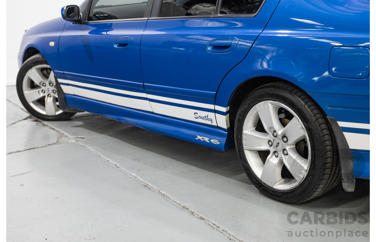 4/2006 Ford Falcon XR6 BF 4d Sedan Shockwave Mica Blue V6 4.0L