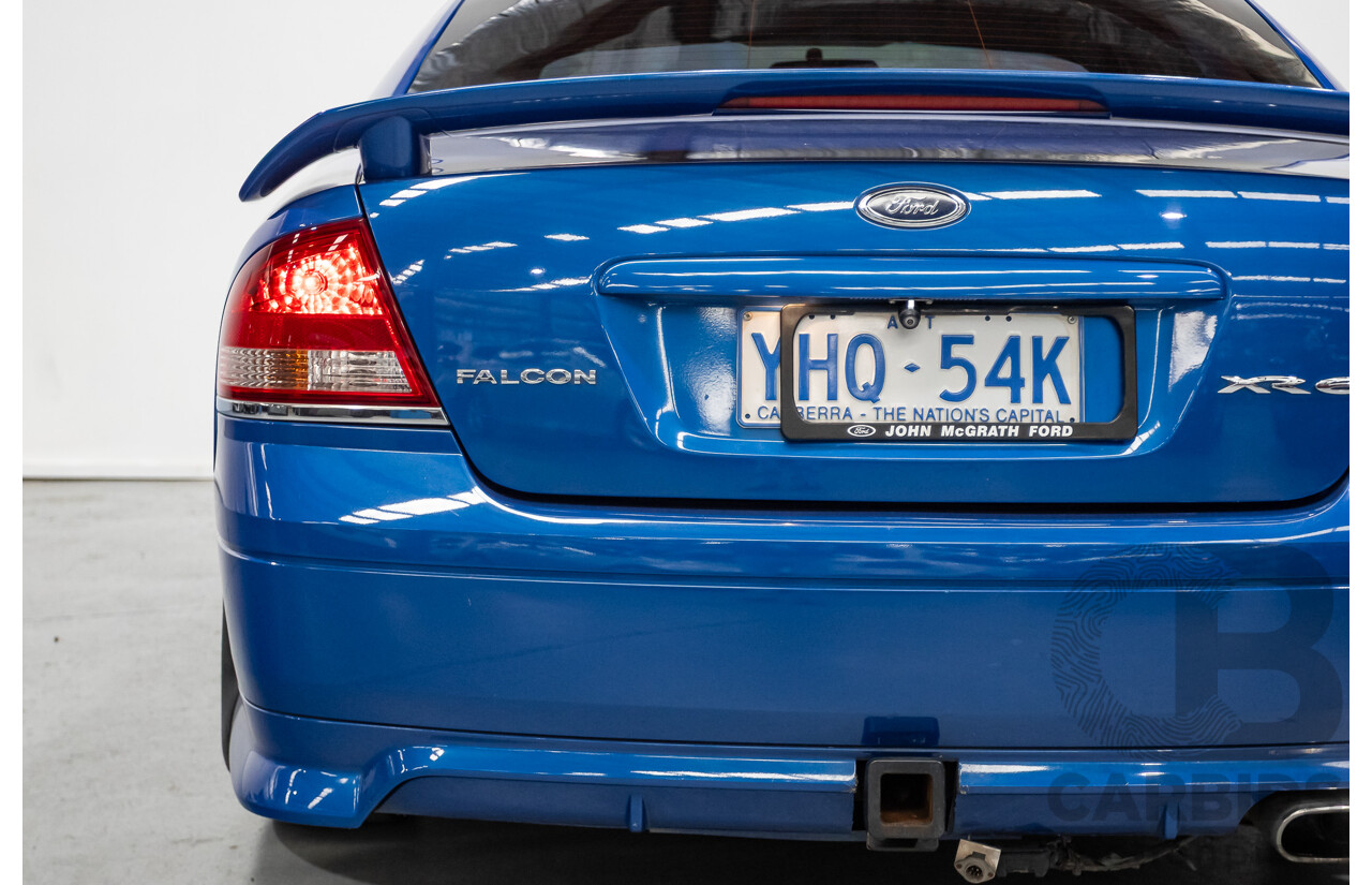 4/2006 Ford Falcon XR6 BF 4d Sedan Shockwave Mica Blue V6 4.0L