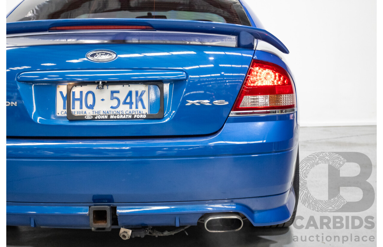 4/2006 Ford Falcon XR6 BF 4d Sedan Shockwave Mica Blue V6 4.0L