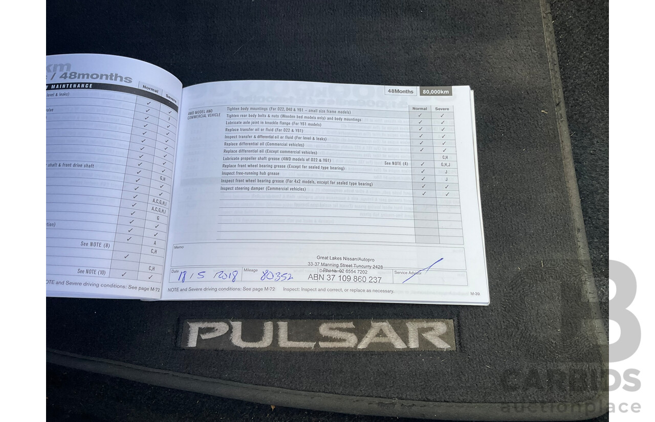 06/2013 Nissan Pulsar ST-L B17 4D Sedan White 1.8L