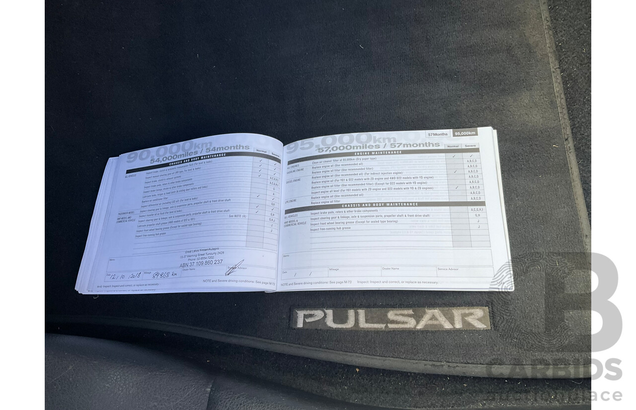 06/2013 Nissan Pulsar ST-L B17 4D Sedan White 1.8L