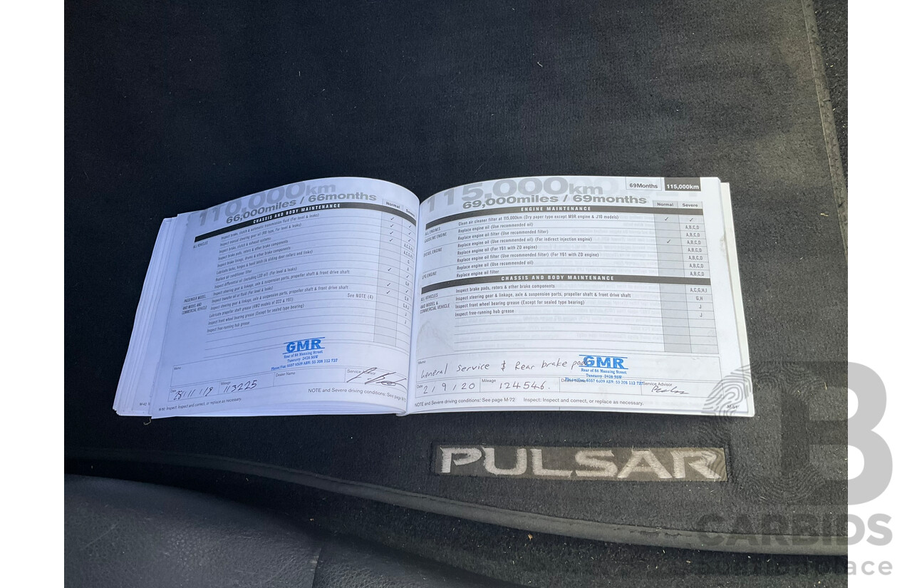 06/2013 Nissan Pulsar ST-L B17 4D Sedan White 1.8L