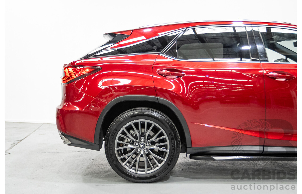 11/2015 Lexus RX350 F Sport (AWD) GGL25R 4d Wagon Matador Red Mica V6 3.5L