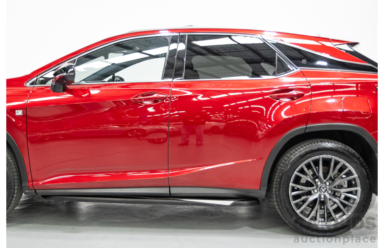 11/2015 Lexus RX350 F Sport (AWD) GGL25R 4d Wagon Matador Red Mica V6 3.5L