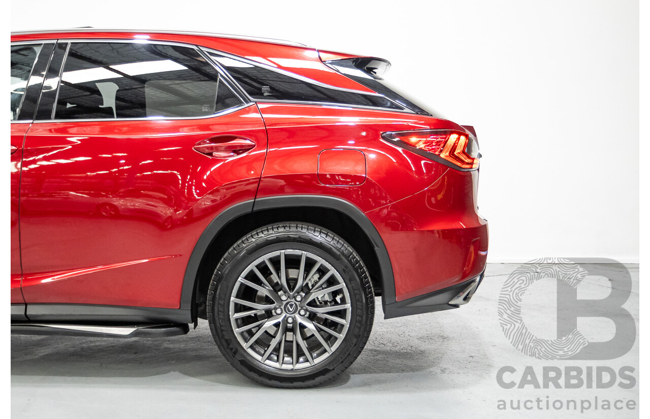 11/2015 Lexus RX350 F Sport (AWD) GGL25R 4d Wagon Matador Red Mica V6 3.5L