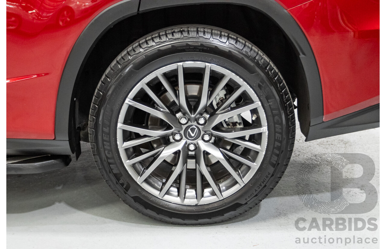 11/2015 Lexus RX350 F Sport (AWD) GGL25R 4d Wagon Matador Red Mica V6 3.5L