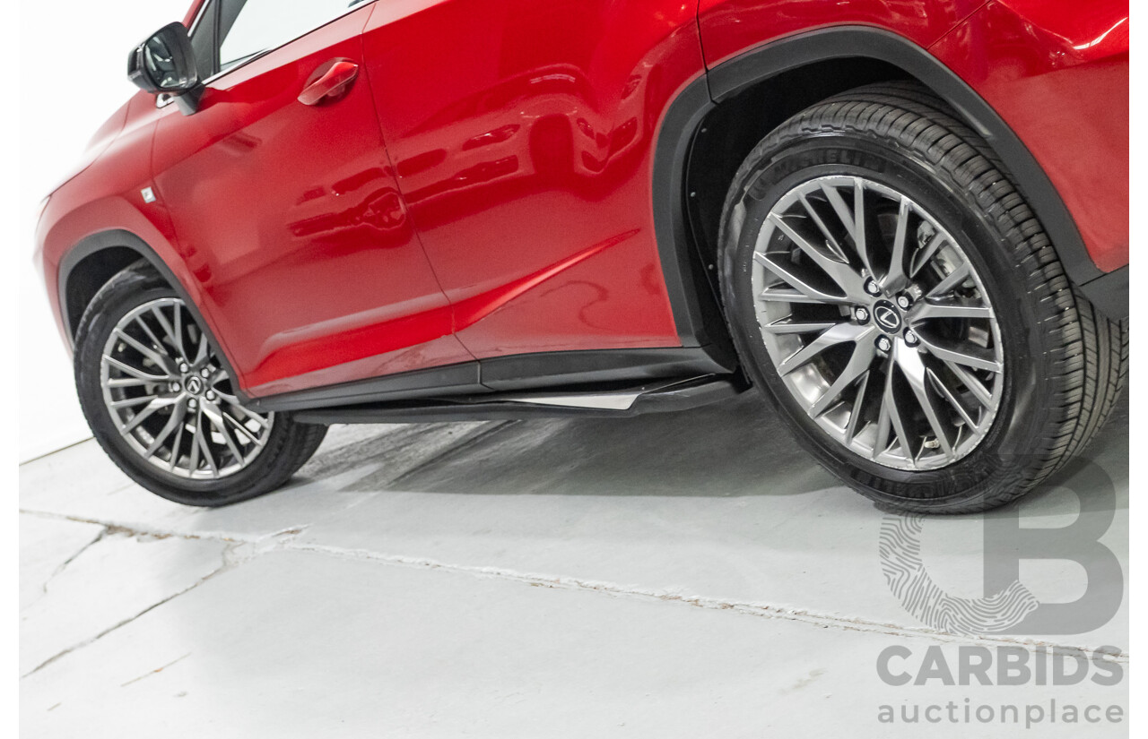 11/2015 Lexus RX350 F Sport (AWD) GGL25R 4d Wagon Matador Red Mica V6 3.5L
