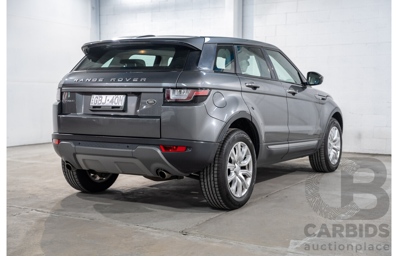 11/2016 Range Rover Evoque TD4 150 SE AWD LV MY17 5d Wagon Corris Grey Metallic Turbo Diesel 2.0L