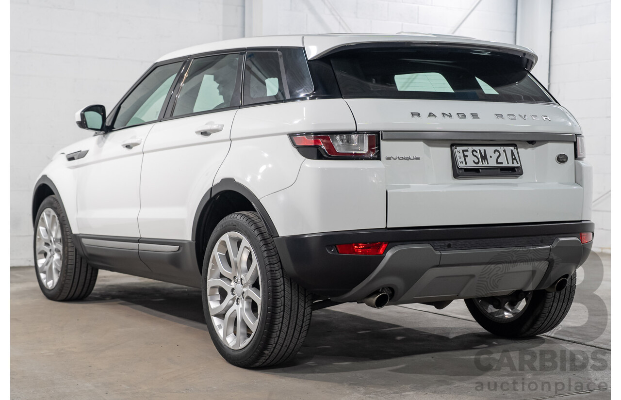 12/2017 Range Rover Evoque TD4 SE AWD LV MY18 5d Wagon Fuji White Turbo Diesel 2.0L