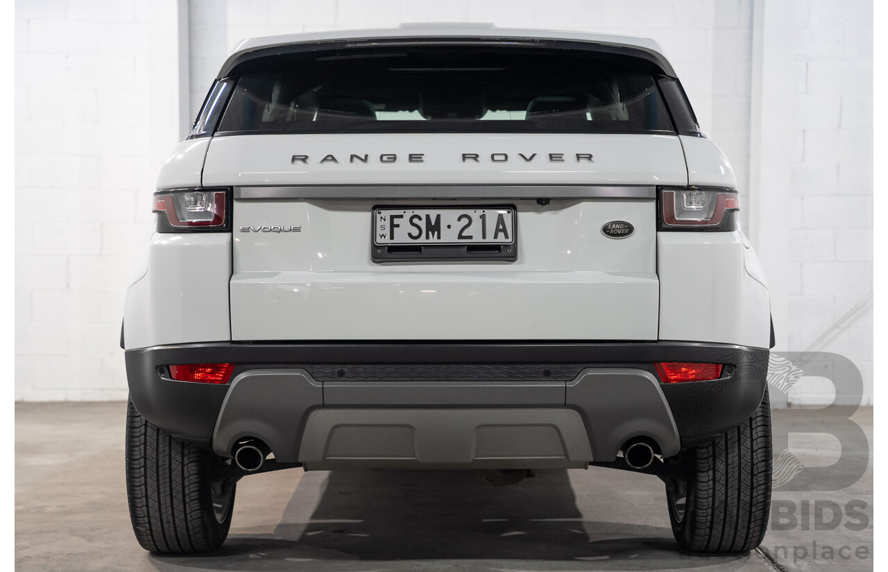 12/2017 Range Rover Evoque TD4 SE AWD LV MY18 5d Wagon Fuji White Turbo Diesel 2.0L