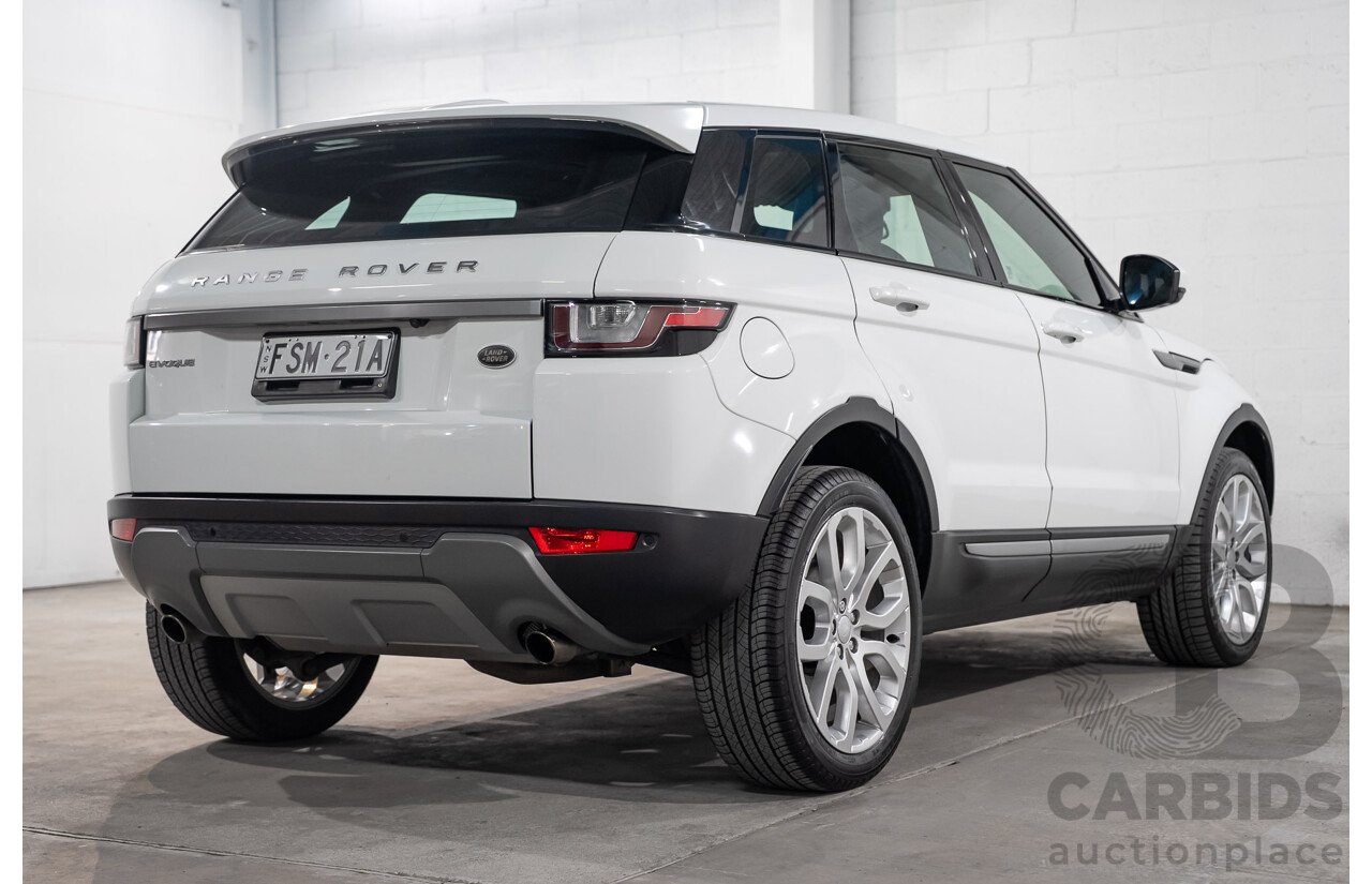 12/2017 Range Rover Evoque TD4 SE AWD LV MY18 5d Wagon Fuji White Turbo Diesel 2.0L