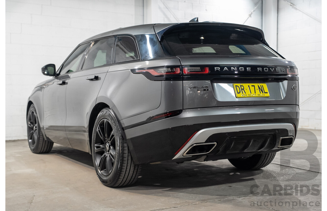 9/2017 Range Rover Velar D300 R-Dynamic S (AWD) MY18 4d Wagon Corris Grey Metallic Twin Turbo Diesel 3.0L
