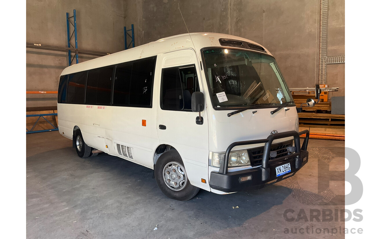 09/2008 Toyota Coaster Standard (LWB 4x2) XZB50R 07 Upgrade Bus White Turbo Diesel 4.0L - 21 Seater
