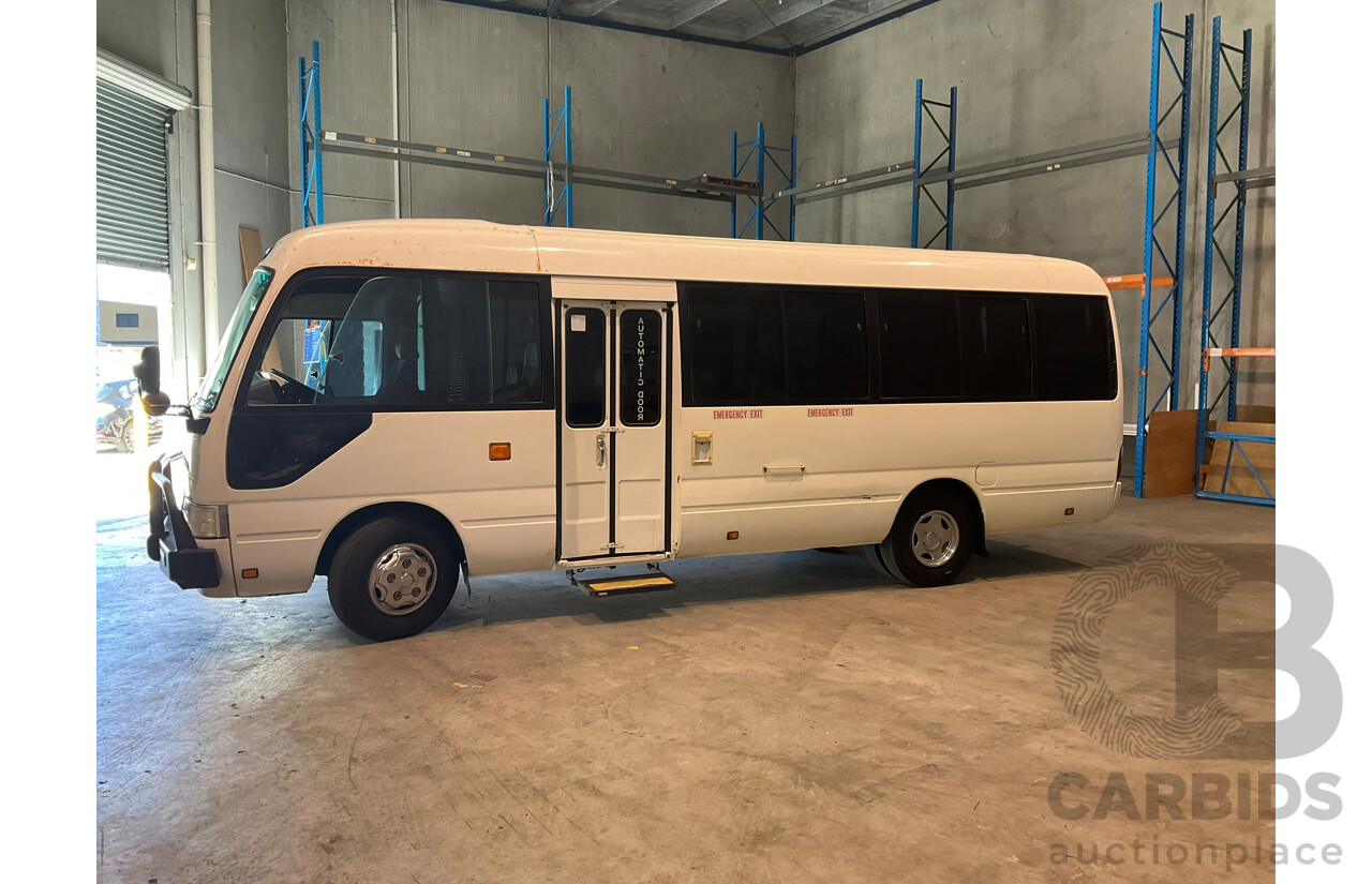 09/2008 Toyota Coaster Standard (LWB 4x2) XZB50R 07 Upgrade Bus White Turbo Diesel 4.0L - 21 Seater