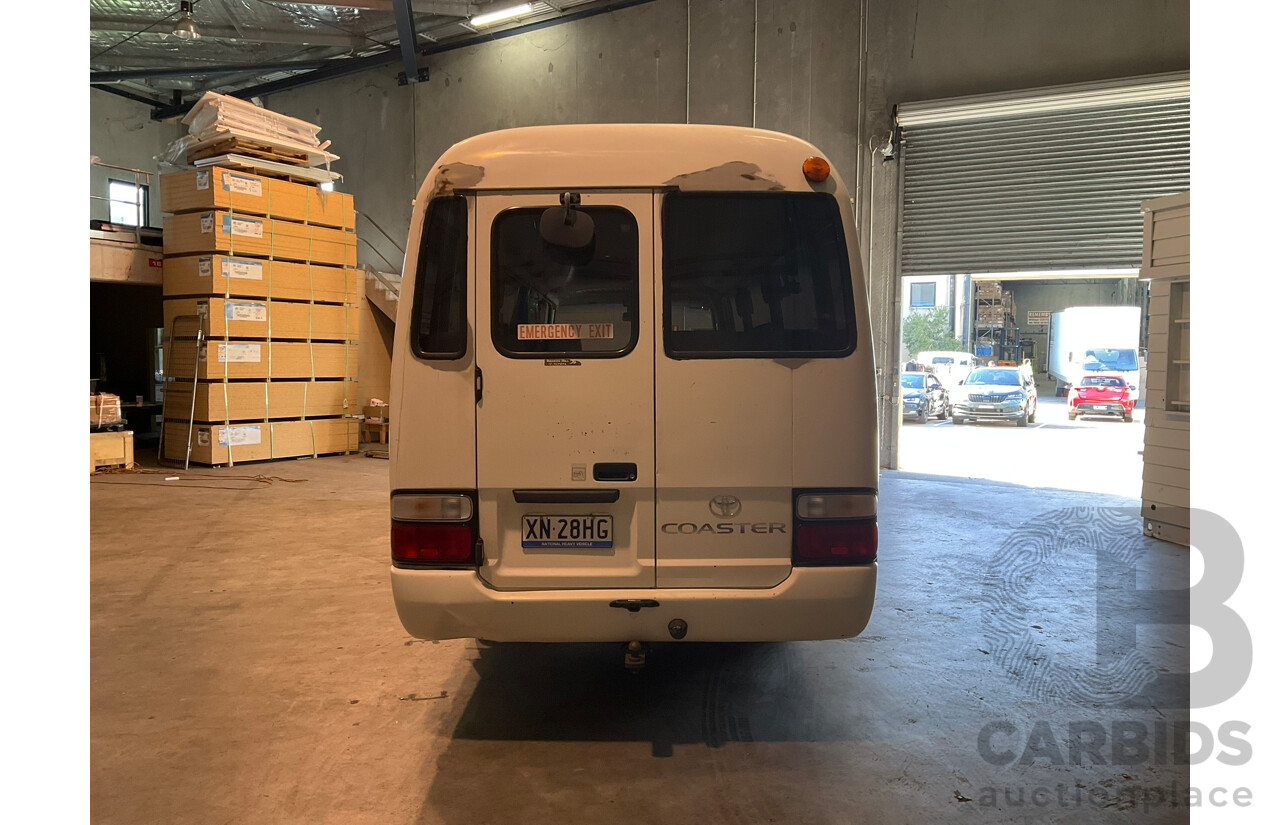 09/2008 Toyota Coaster Standard (LWB 4x2) XZB50R 07 Upgrade Bus White Turbo Diesel 4.0L - 21 Seater