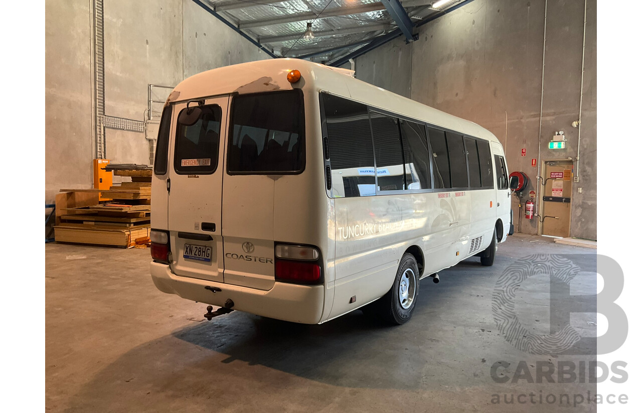 09/2008 Toyota Coaster Standard (LWB 4x2) XZB50R 07 Upgrade Bus White Turbo Diesel 4.0L - 21 Seater