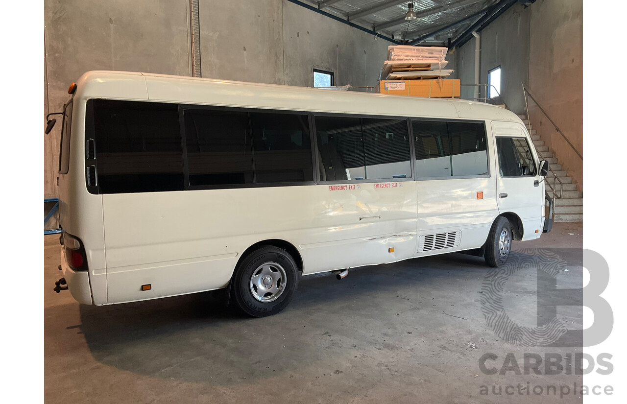 09/2008 Toyota Coaster Standard (LWB 4x2) XZB50R 07 Upgrade Bus White Turbo Diesel 4.0L - 21 Seater