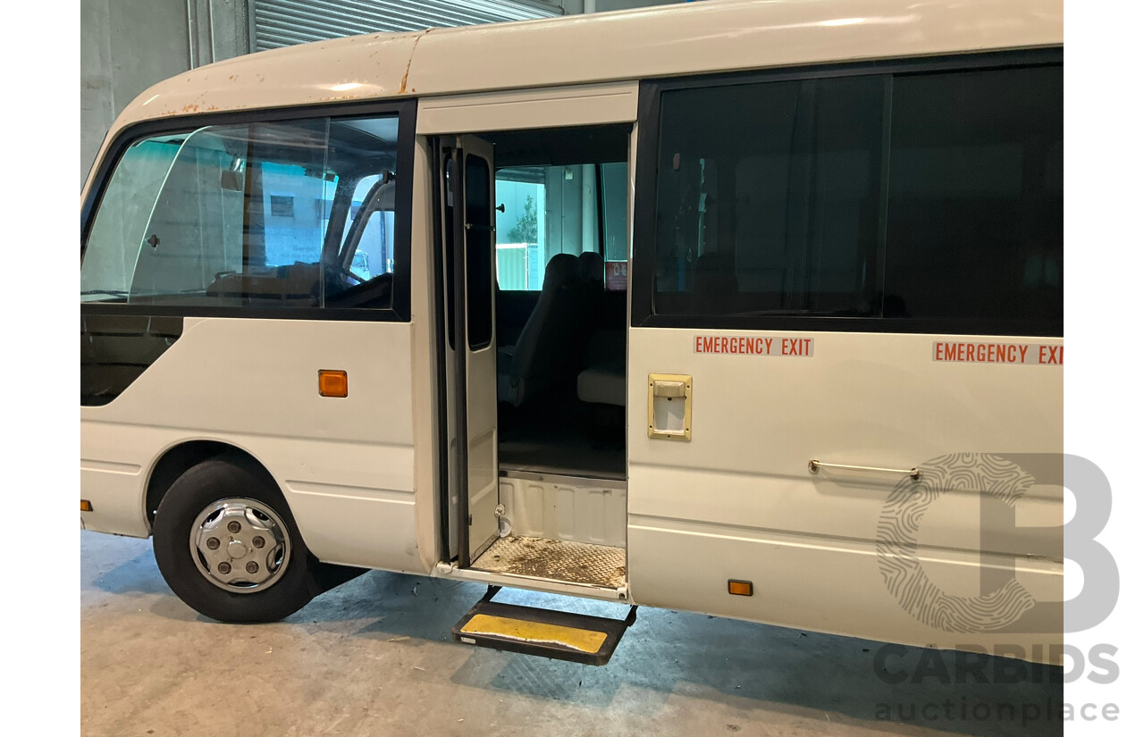 09/2008 Toyota Coaster Standard (LWB 4x2) XZB50R 07 Upgrade Bus White Turbo Diesel 4.0L - 21 Seater
