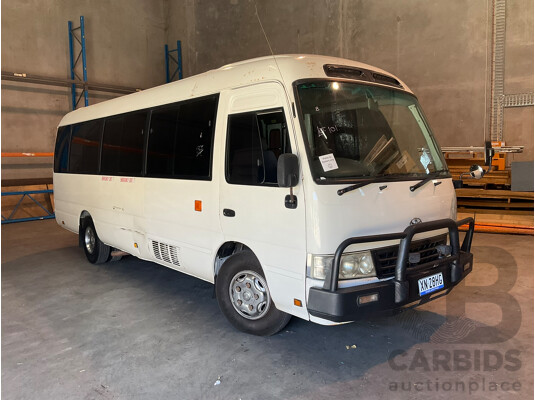 09/2008 Toyota Coaster Standard (LWB 4x2) XZB50R 07 Upgrade Bus White Turbo Diesel 4.0L - 21 Seater